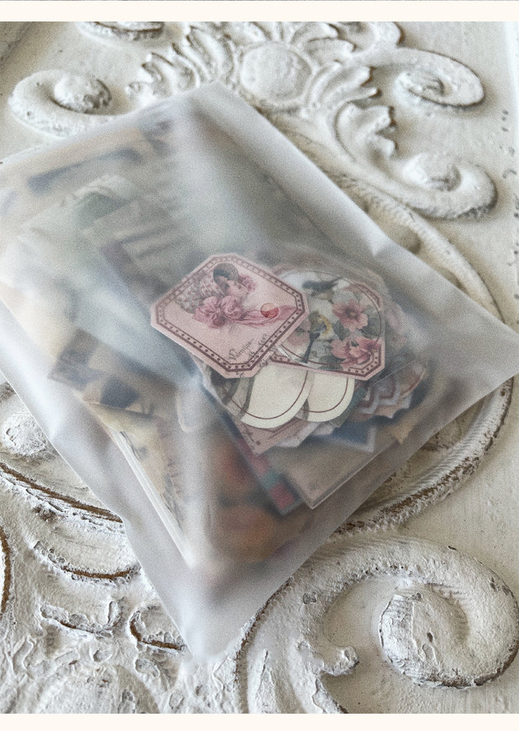 5Product Display of Vintage Floral Butterfly Notes Junk Journal Material Paper Pack_02