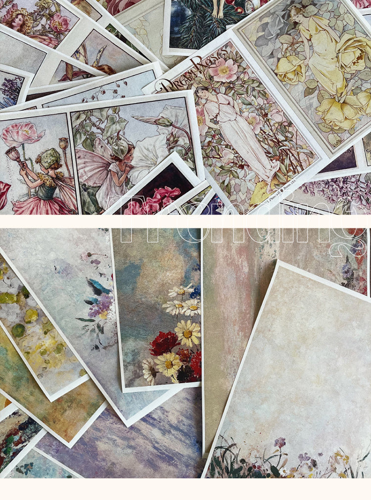 5Product Display of Vintage Floral Junk Journal Paper Pack2