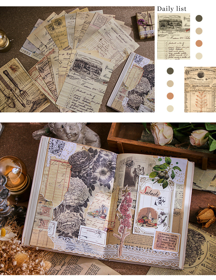 Ephemera Bundle, Scrapbook Paper, Junk Journal Kit