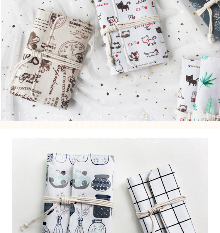 5Product Display of Vintage Linen Cloth Loose-Leaf Journal Notebook2