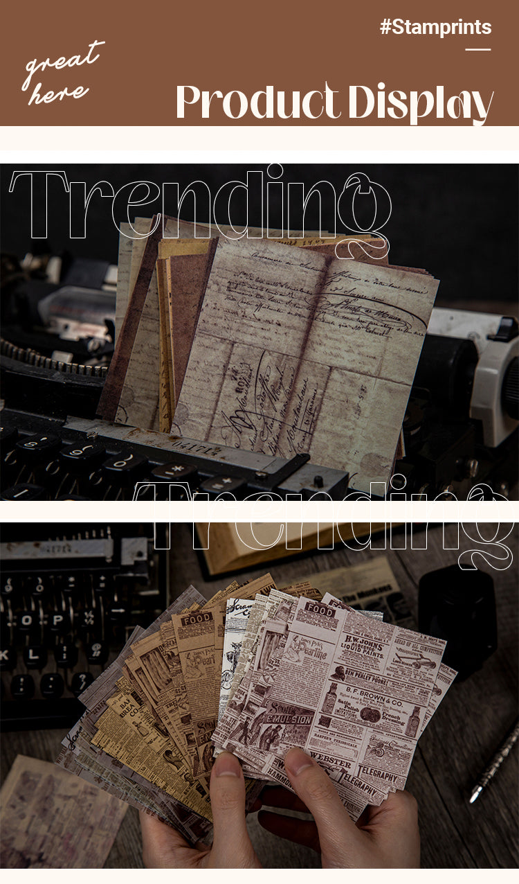 5Product Display of Vintage Newsroom Old Newspaper Scrapbook Paper1