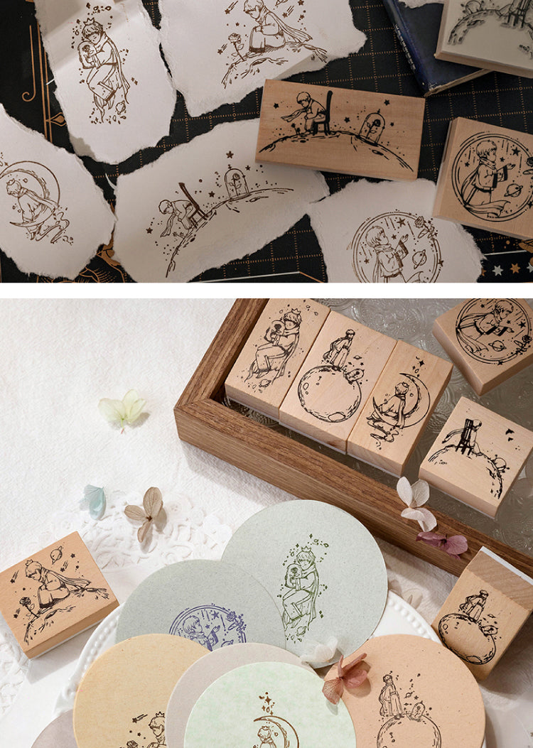 5Product Display of Vintage Senior Prince & Rose Series Wooden Rubber Stamp4