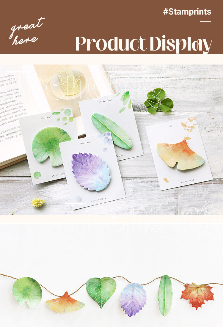 5Refreshing Leaves Plant Sticky Note Pad1