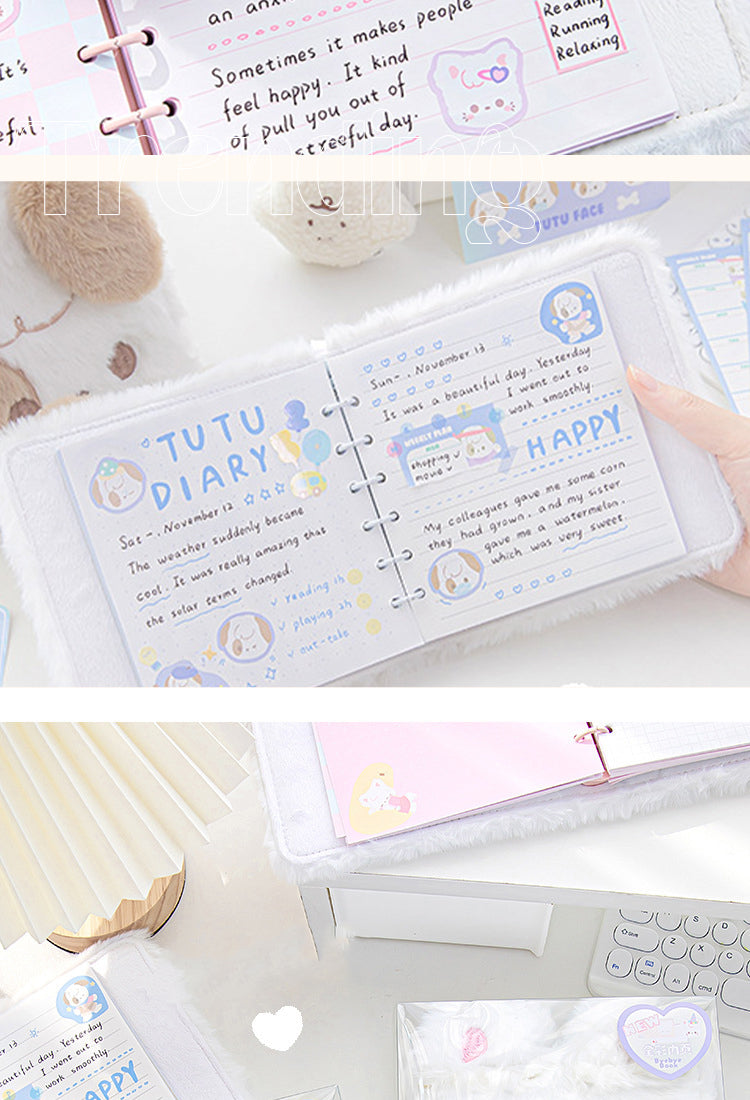 5RosyPosy Kawaii Pluff Animal Loose-Leaf Diary Notebook2