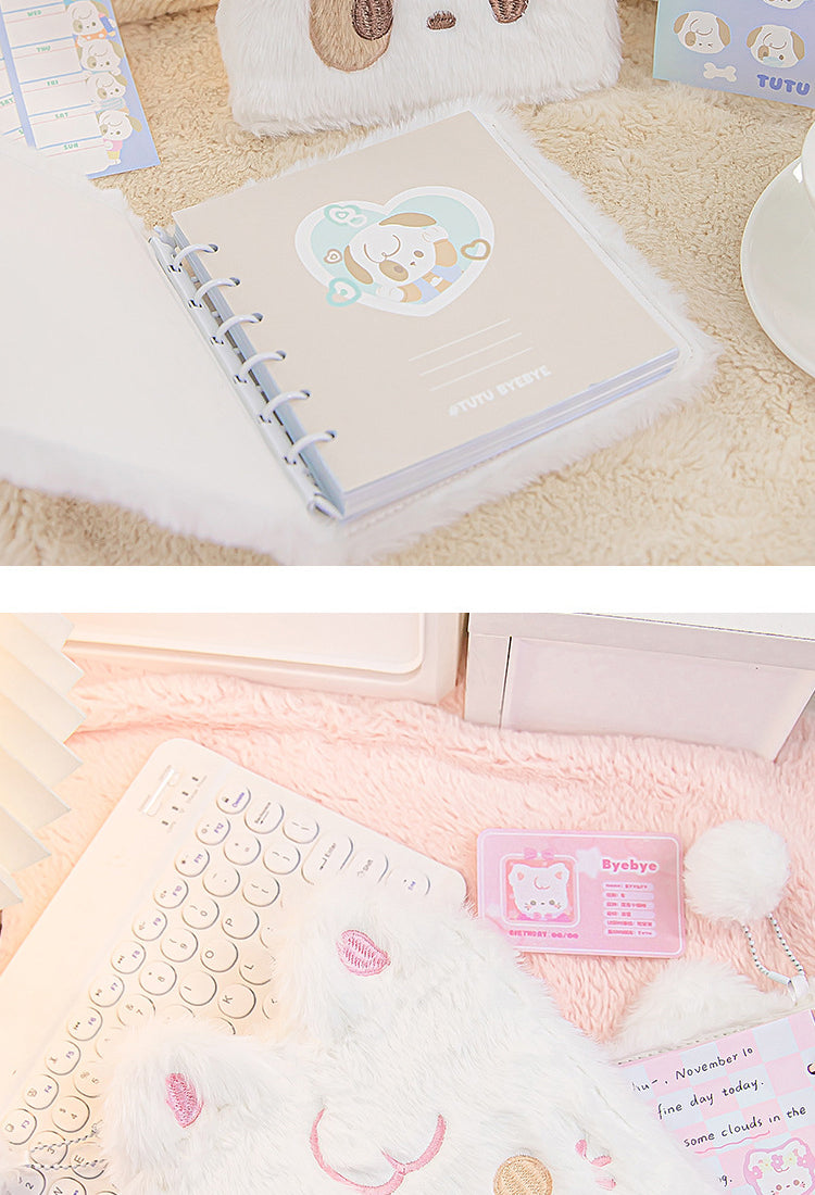 5RosyPosy Kawaii Pluff Animal Loose-Leaf Diary Notebook5