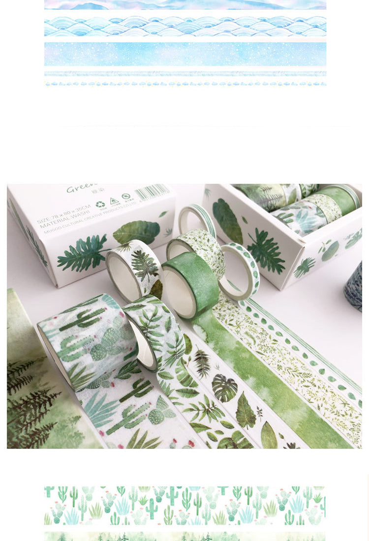 5Simple Refreshing Plant Boxed Washi Tape Set2