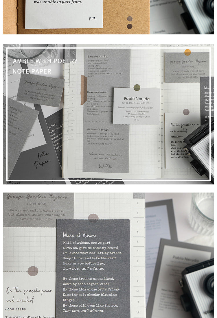 5Slow Poetry Creative Journal Note Paper Pack3