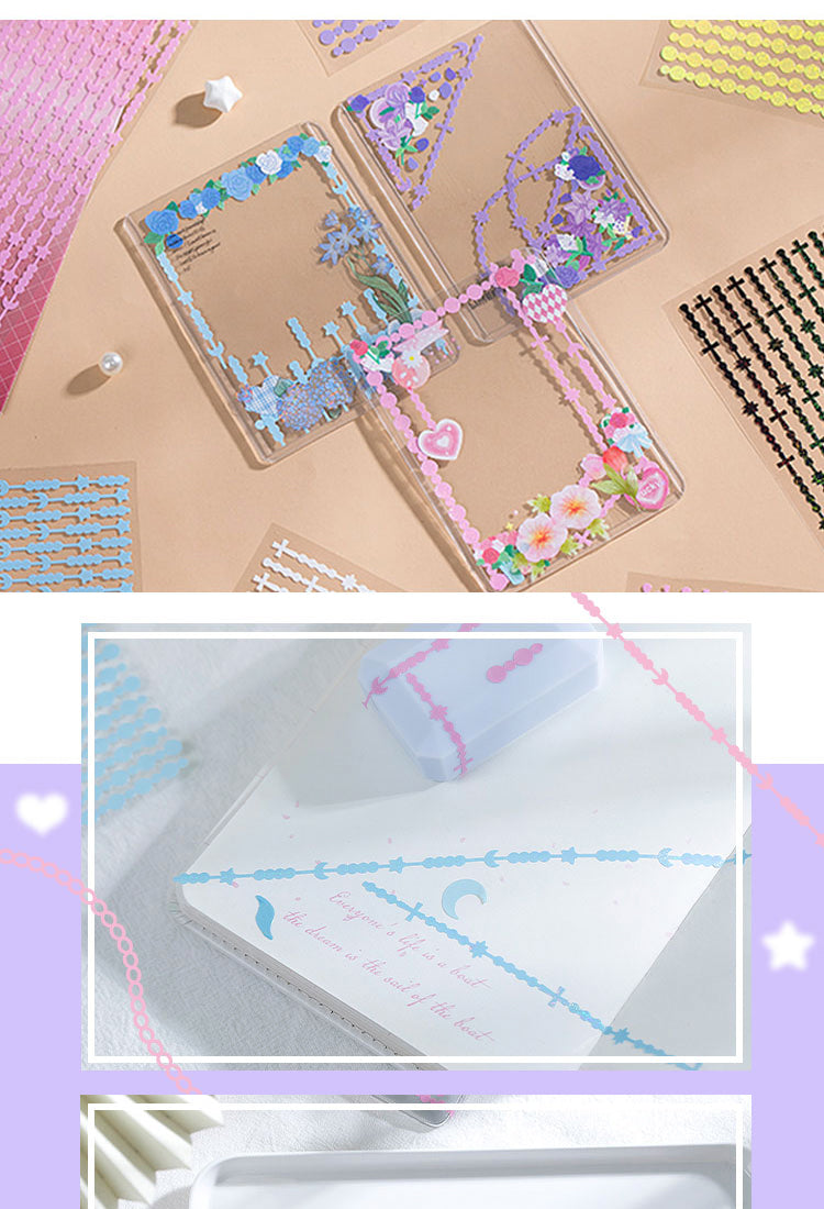 5Summer Confession Season Fine Glitter Chains Stickers4