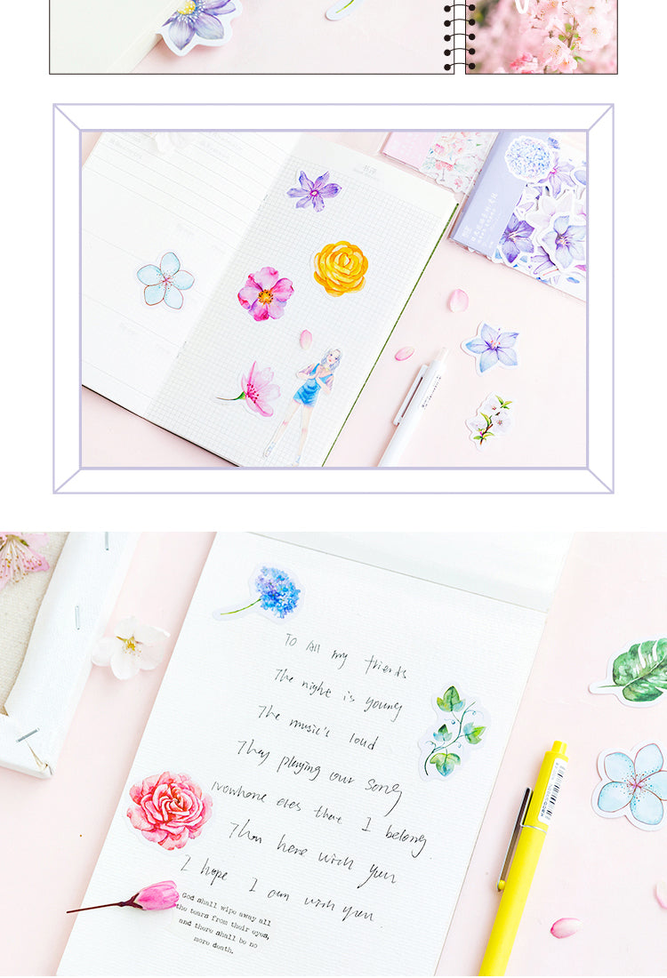 5Sunshine Flower Language Elegant Floral Self-Adhesive Stickers6