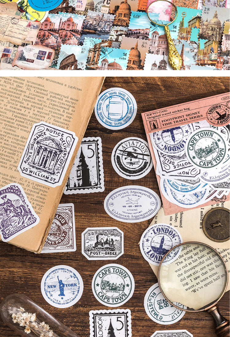 5Time Travel Retro Nostalgic Antique Bill Text Sticker Pack3