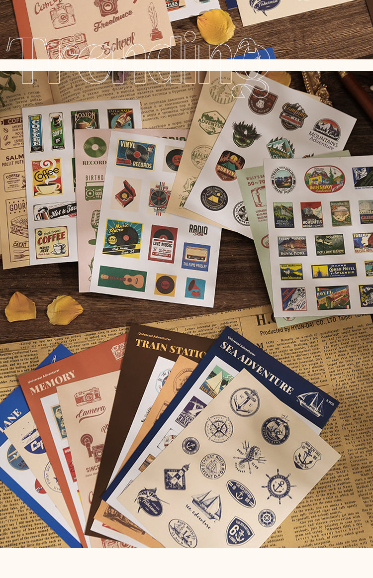 5Universal Adventurers Vintage Stamp Stickers3