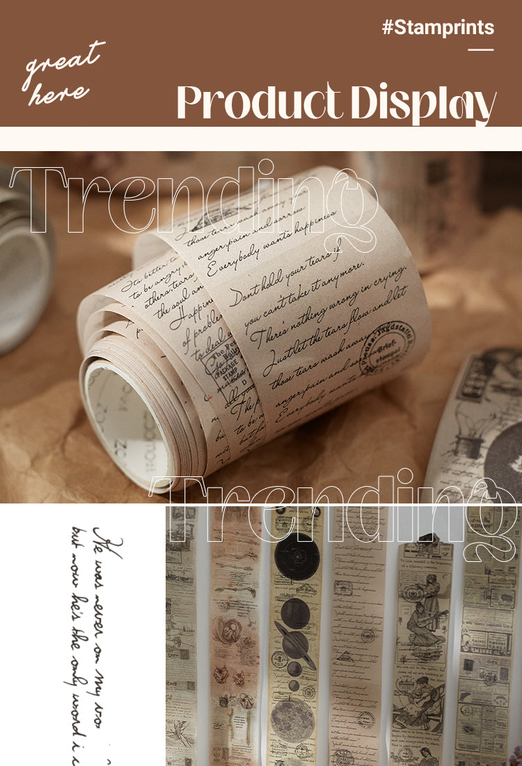 5Vintage Era English Washi Tape1