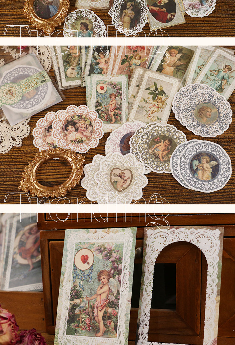 5Vintage European Banquet Socialite Lace Stickers3