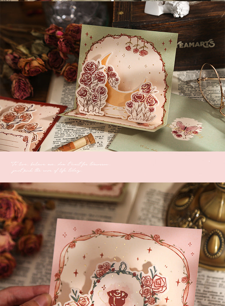 5Vintage Romantic Rose Epic Series Pop-Up Card Set4