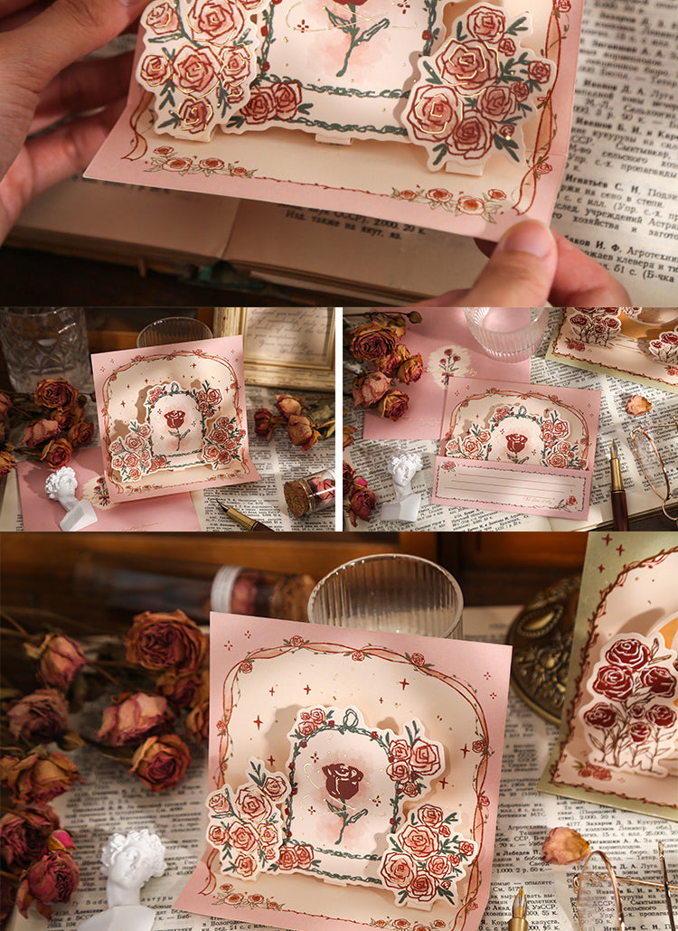 5Vintage Romantic Rose Epic Series Pop-Up Card Set5