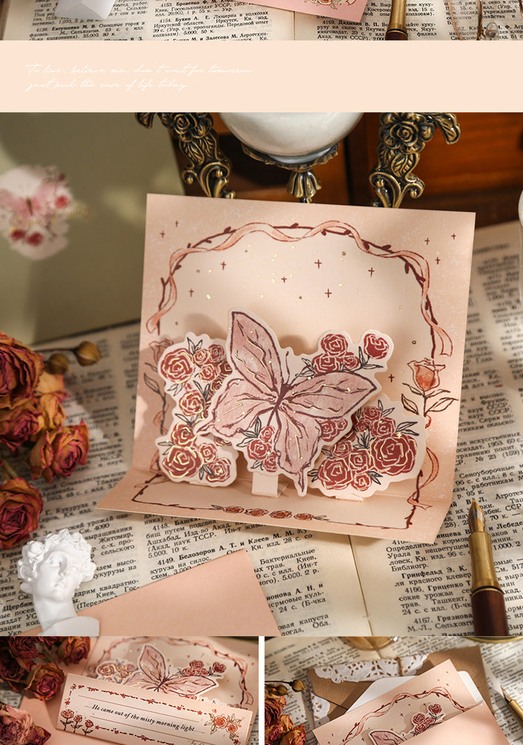 5Vintage Romantic Rose Epic Series Pop-Up Card Set6