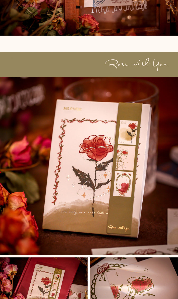 5Vintage Romantic Rose Note Pad4