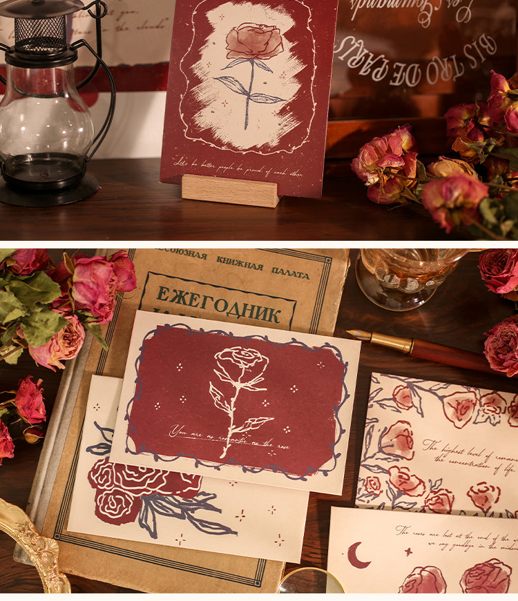 5Vintage Rose Letter Writing Stationery Set2