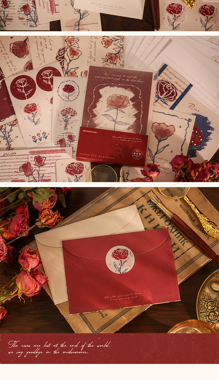 5Vintage Rose Letter Writing Stationery Set6