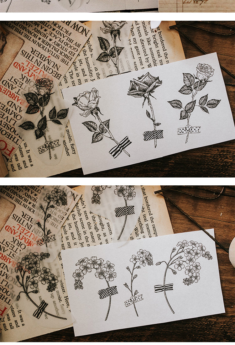 5Vintage Rose Peach Blossom Bouquet Handmade Wooden Rubber Stamp5