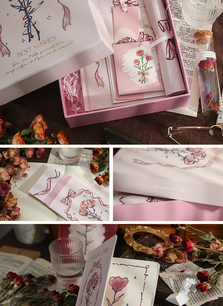 5Vintage Rose Premium Gift Box Stationery Set5