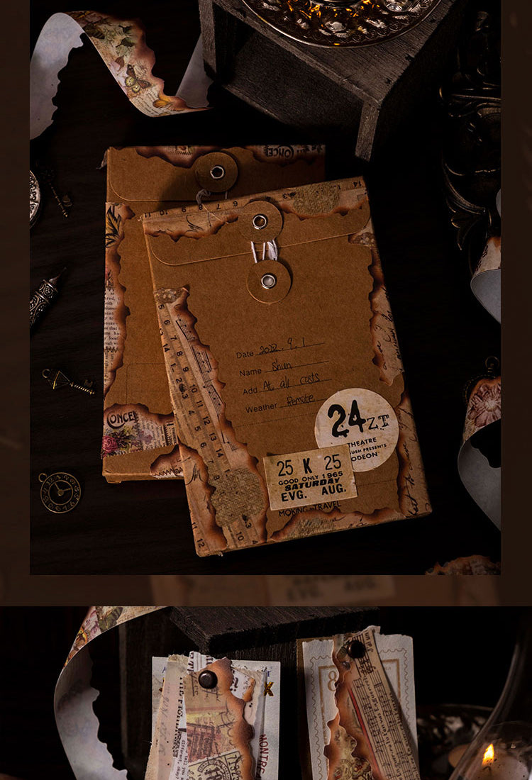 5X-Files Retro Burnt Edge Washi Tape5