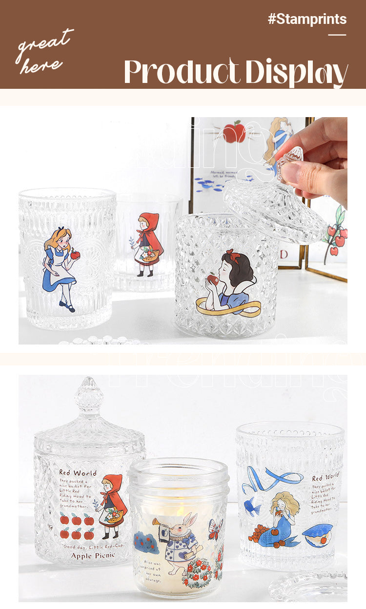 Product Display of Cute Fairy Tale Princess Clear PET Sticker3