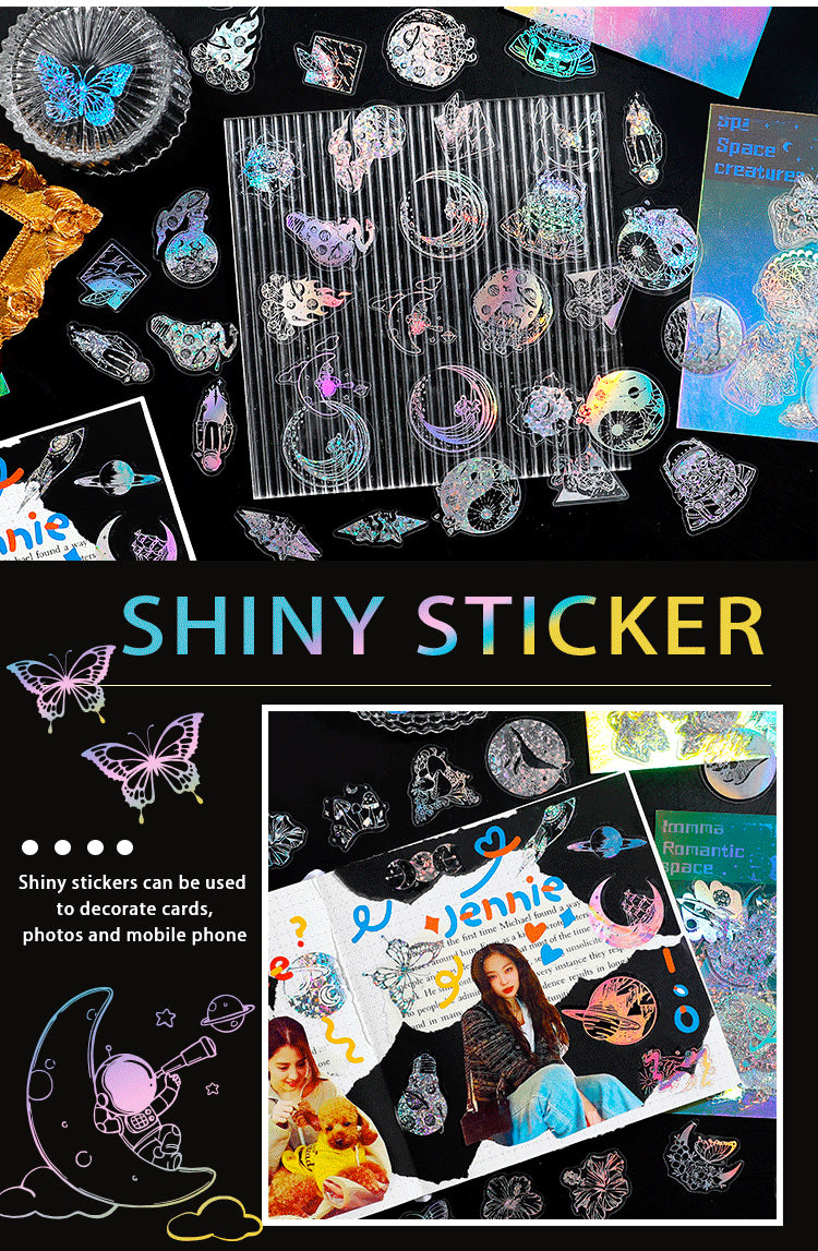 Product Display of Dazzling Romantic Holographic PET Sticker-2