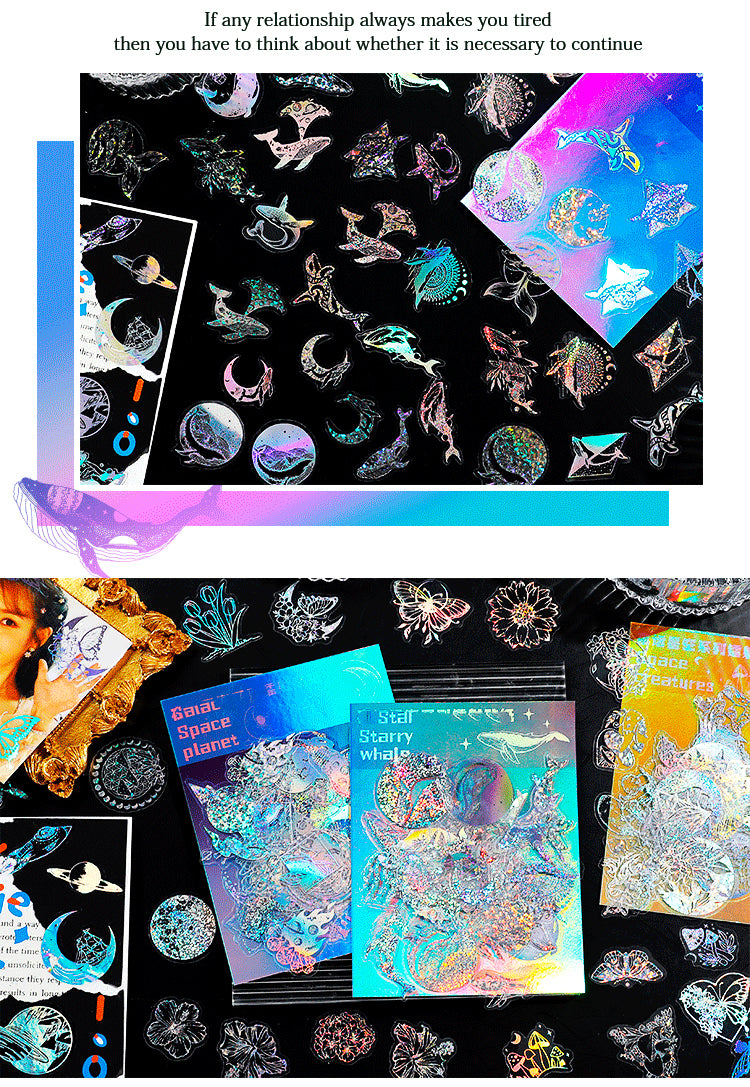 Details of Dazzling Romantic Holographic PET Sticker-2