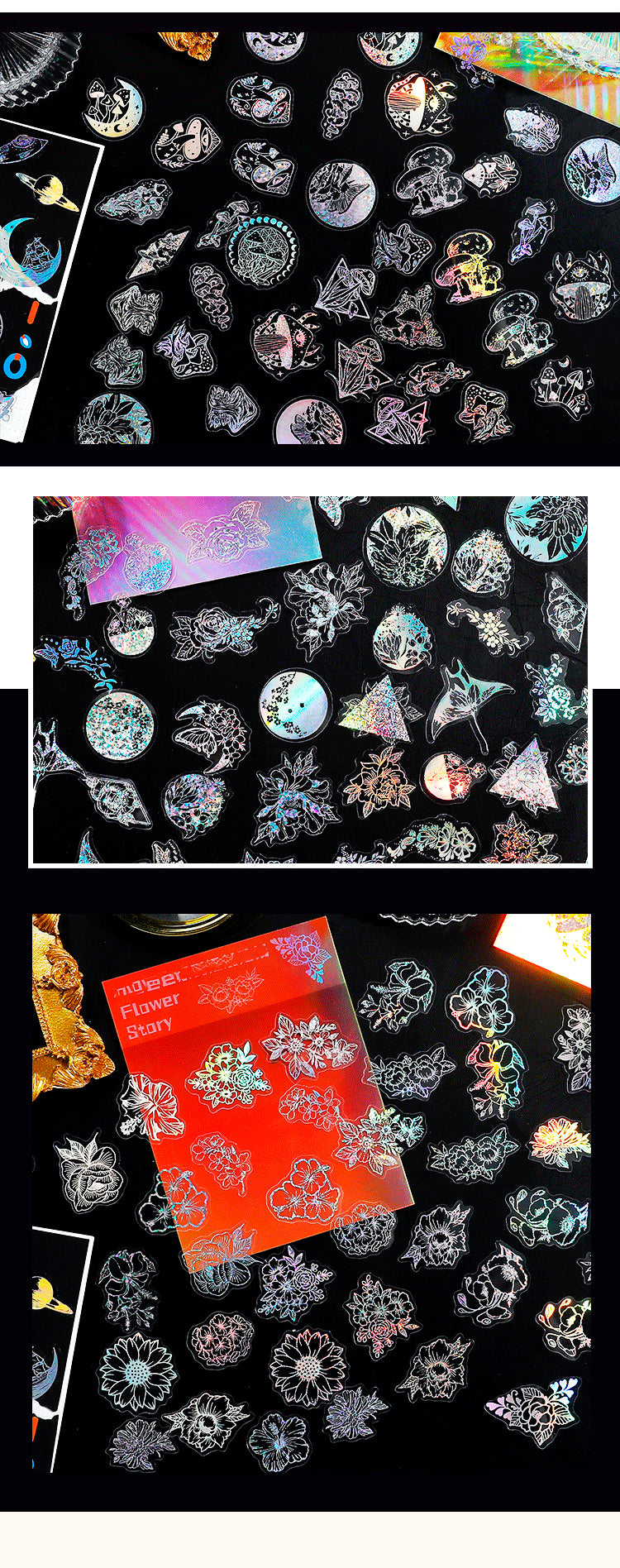 Details of Dazzling Romantic Holographic PET Sticker-3