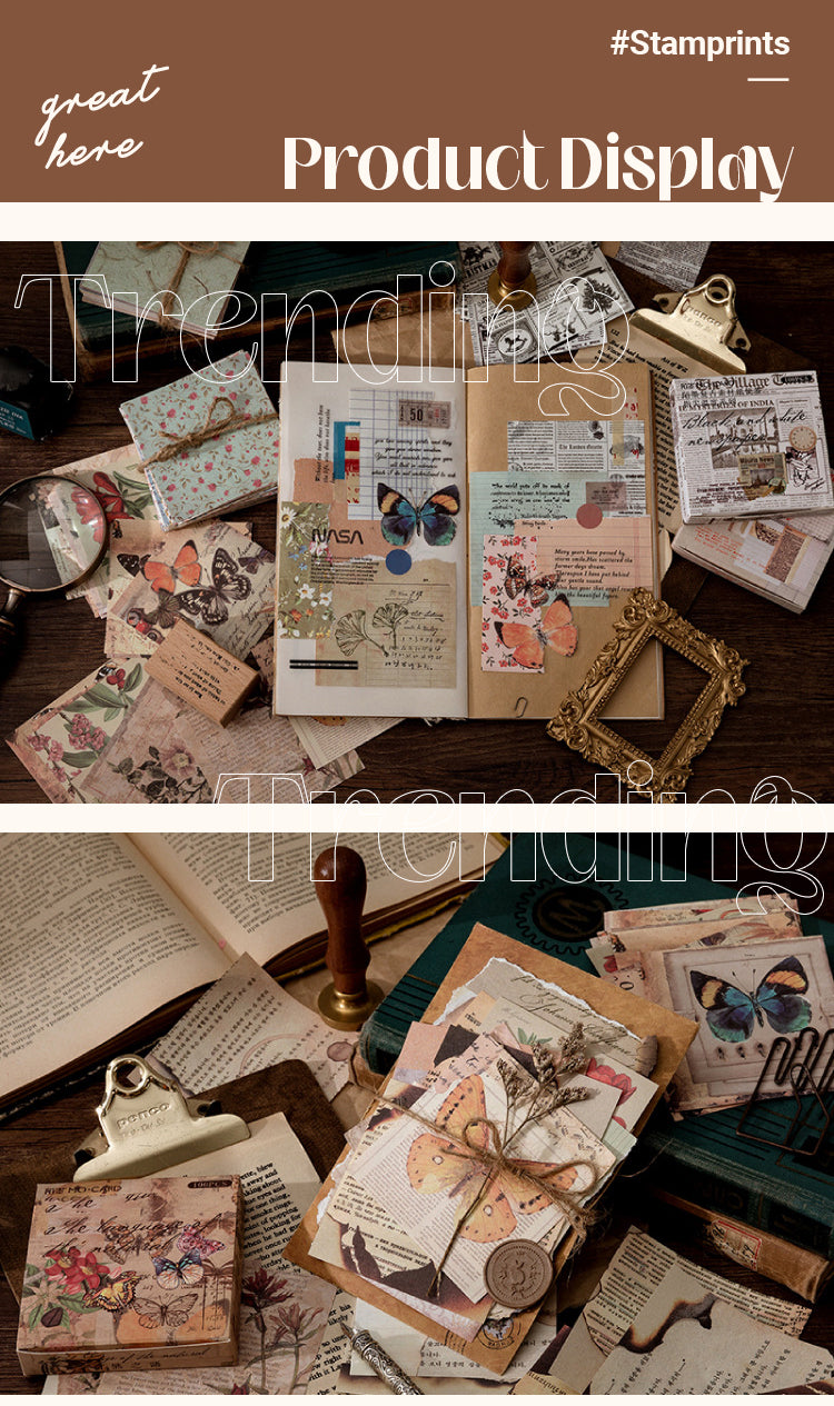 Product Display of Vintage Flower Boxed Scrapbook Paper