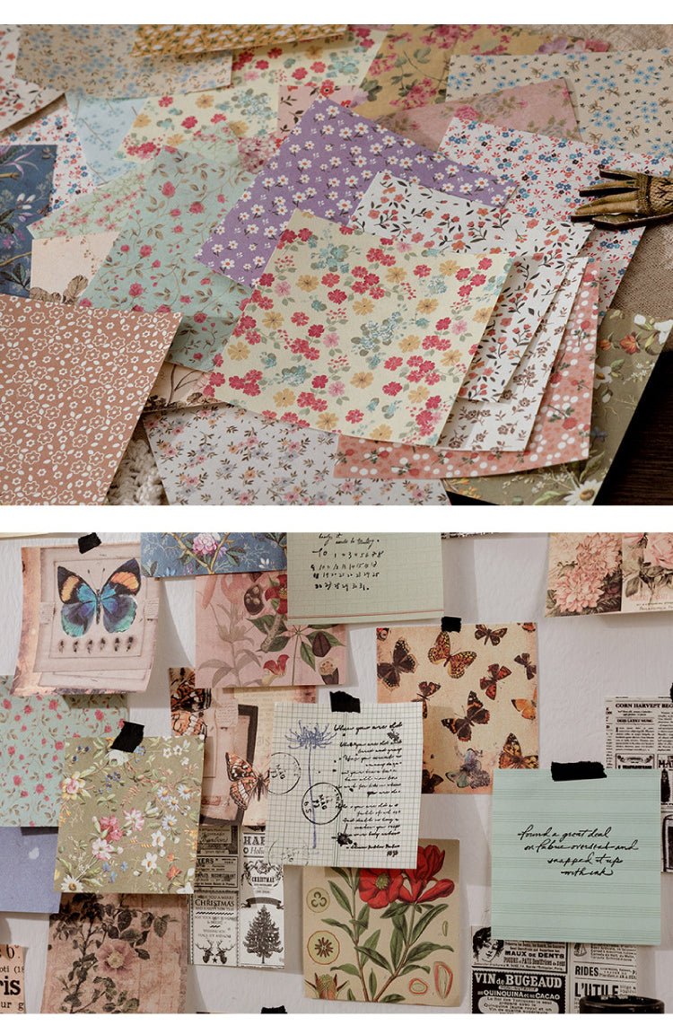 Product Display of Vintage Flower Boxed Scrapbook Paper-4