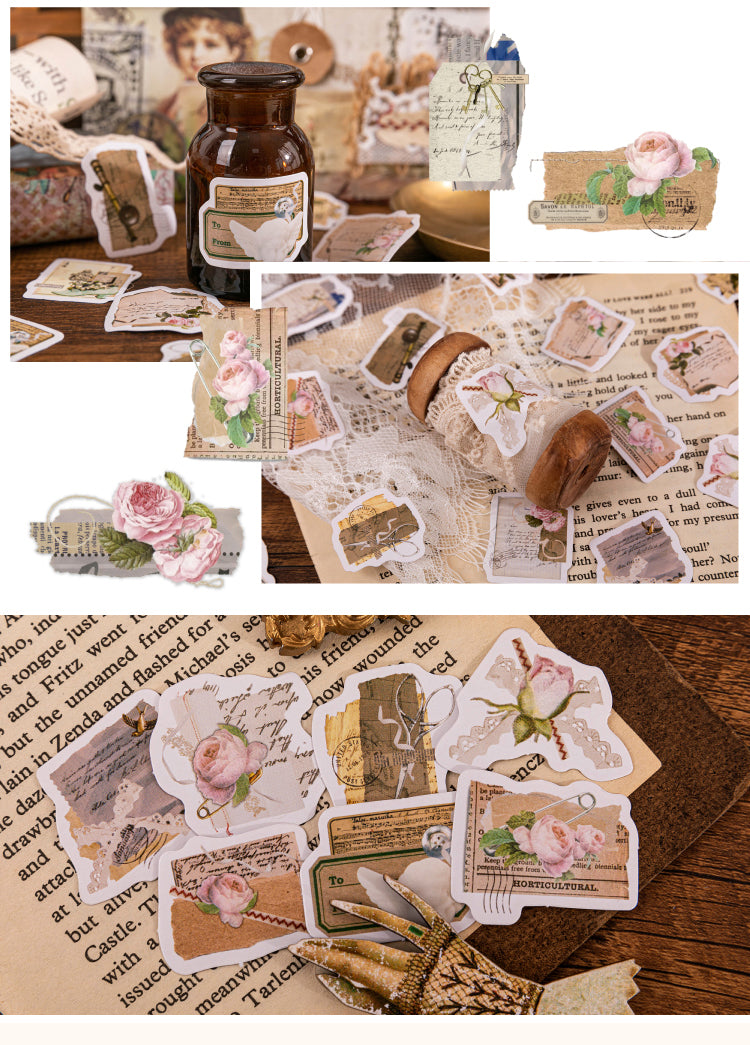 Product Display of Vintage Rose Boxed Self-Adhesive Sticke-3