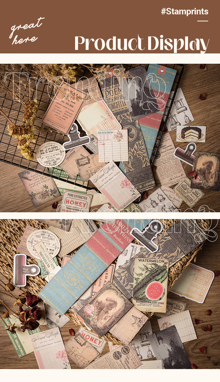 Details of Vintage Old Elements Self-Adhesive Sticker 