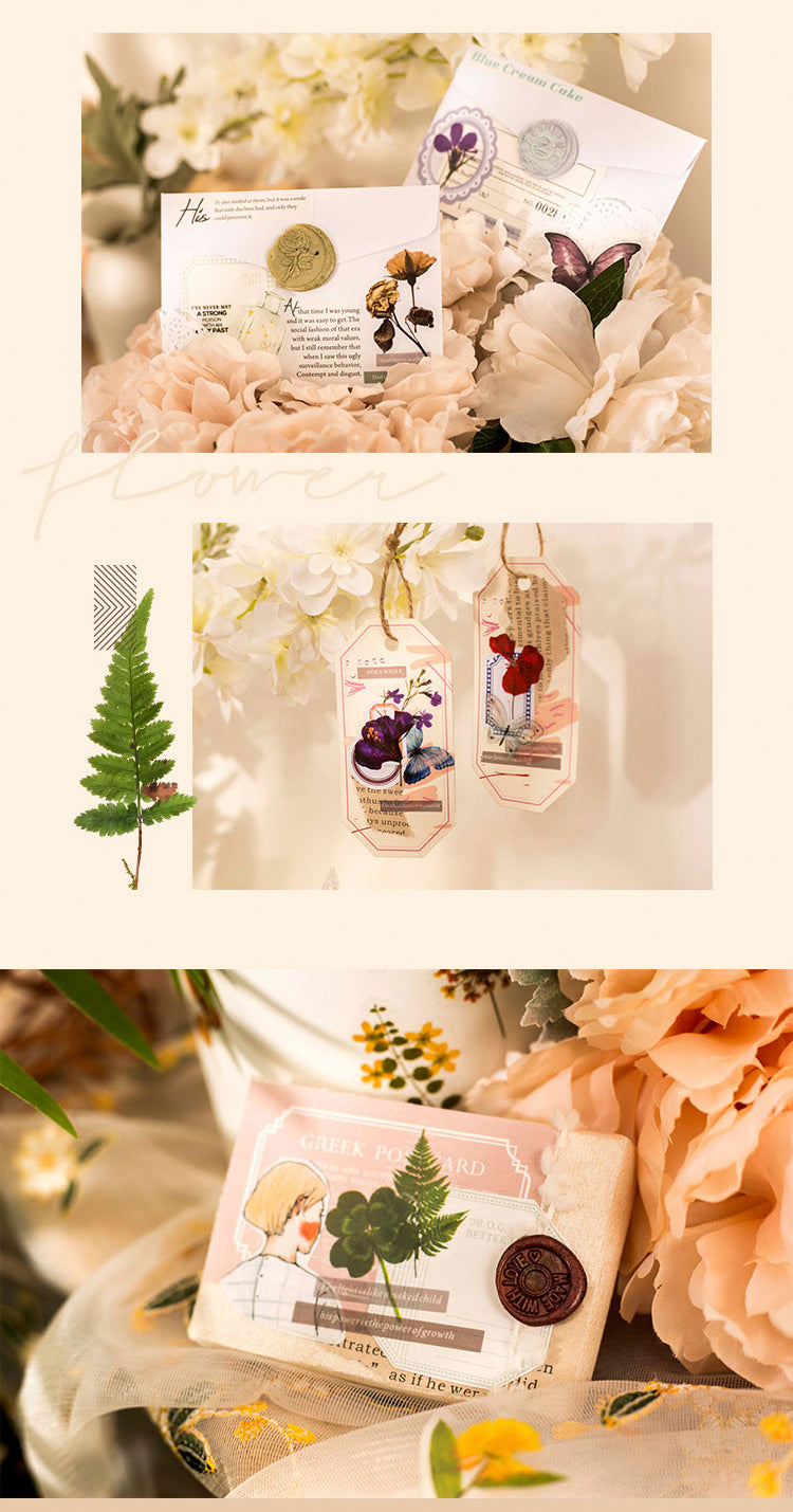 Product Display of Mini Floral Plant PET Sticker