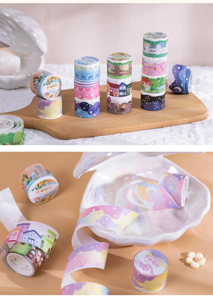 Cute Cartoon Landscaping Washi Tape