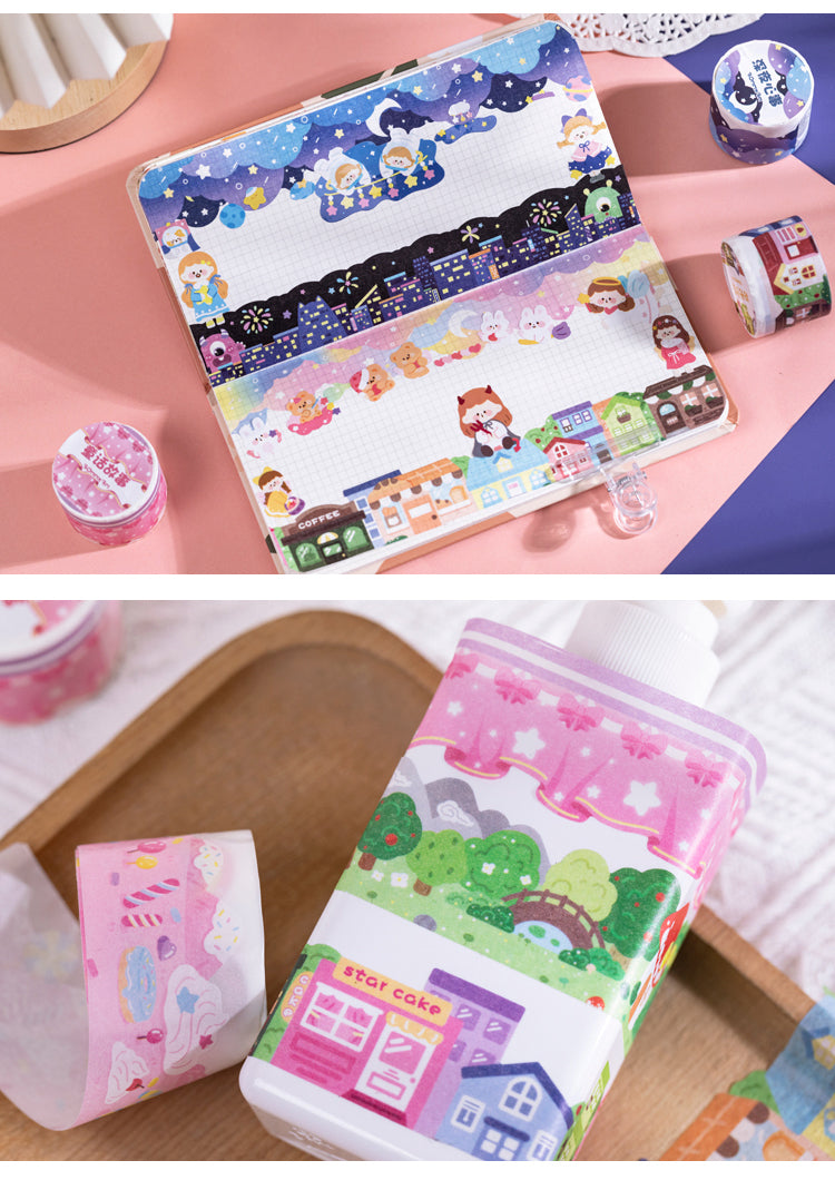 Cute Cartoon Landscaping Washi Tape