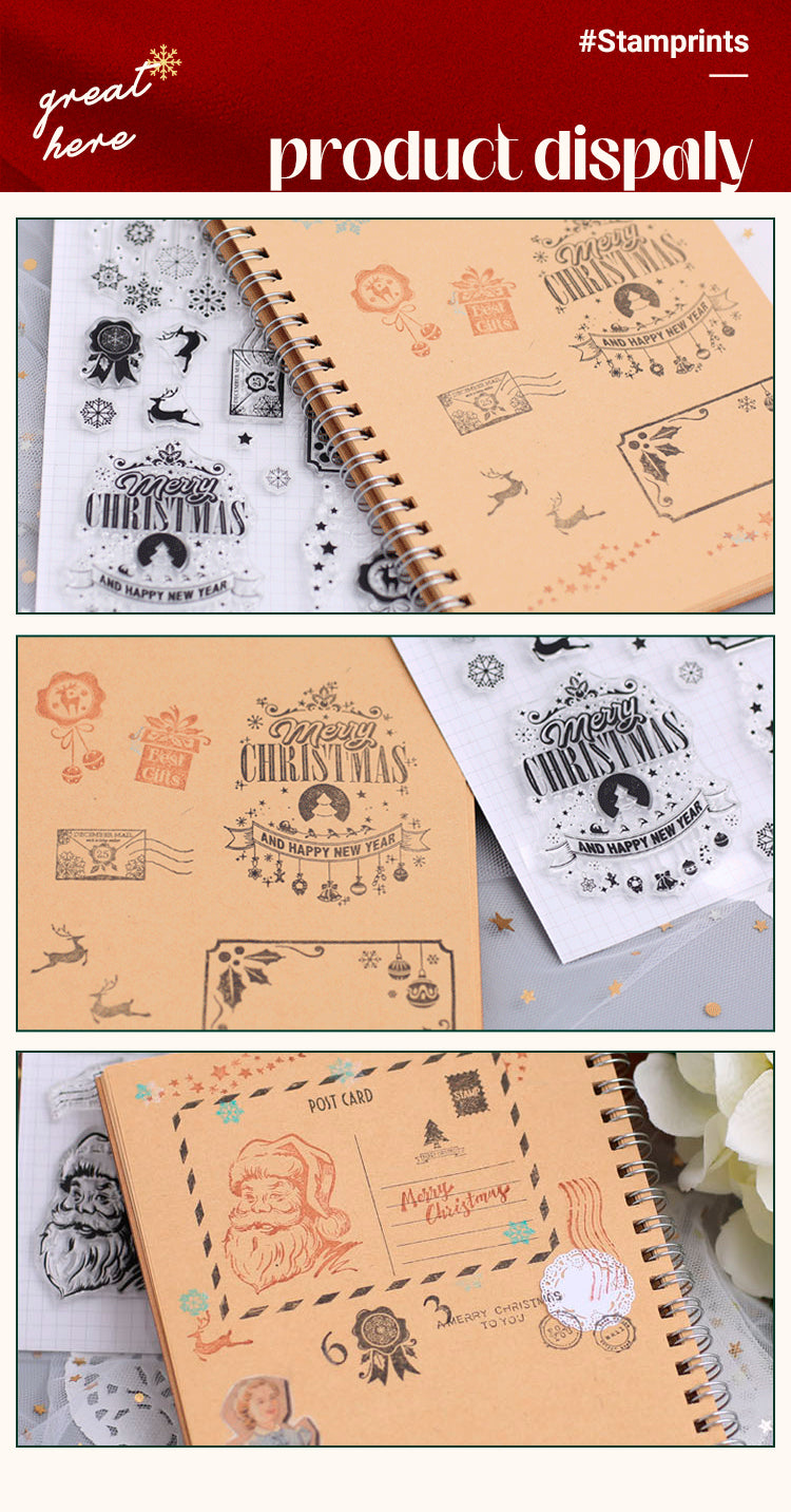 Transparent Christmas Silicone Rubber Stamp