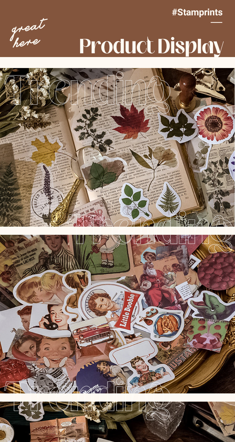 Vintage European-Style Journal Sticker Pack