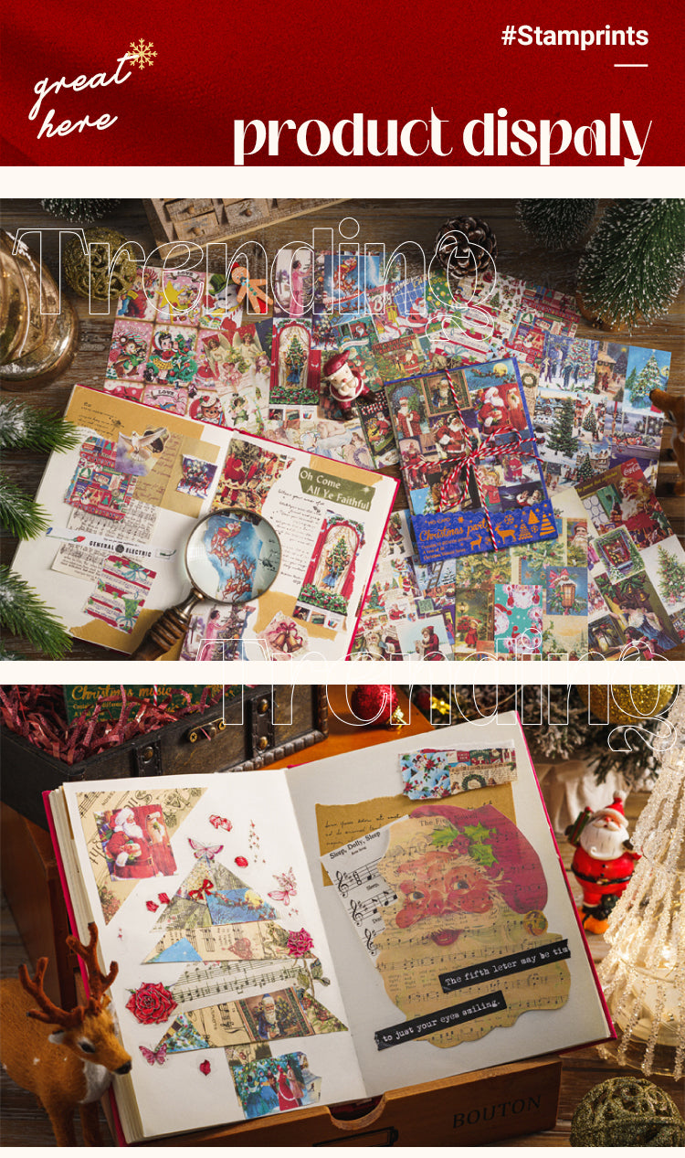 Christmas Memory Vintage Kraft Scrapbook Paper