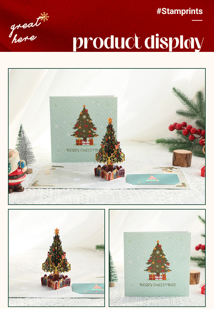 3D Christmas Tree Pop-Up Greeting Card