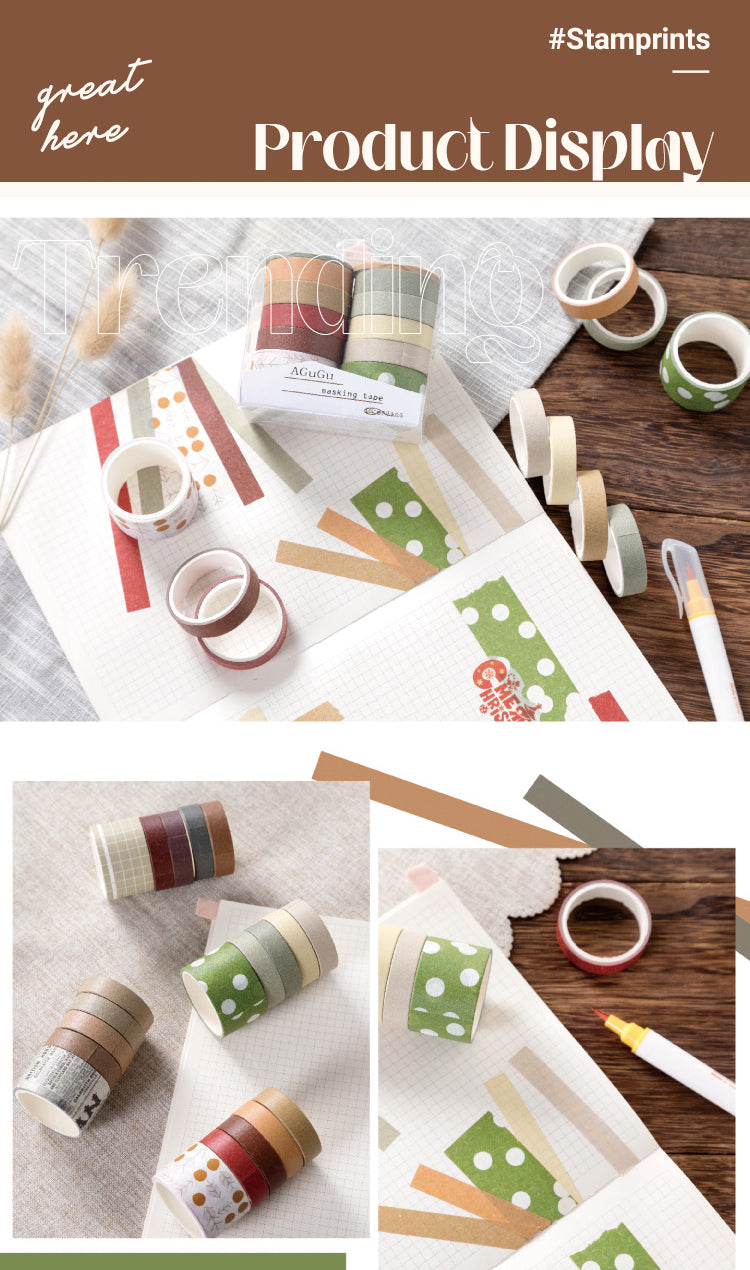 Simple Basic Pure Color Washi Tape Set