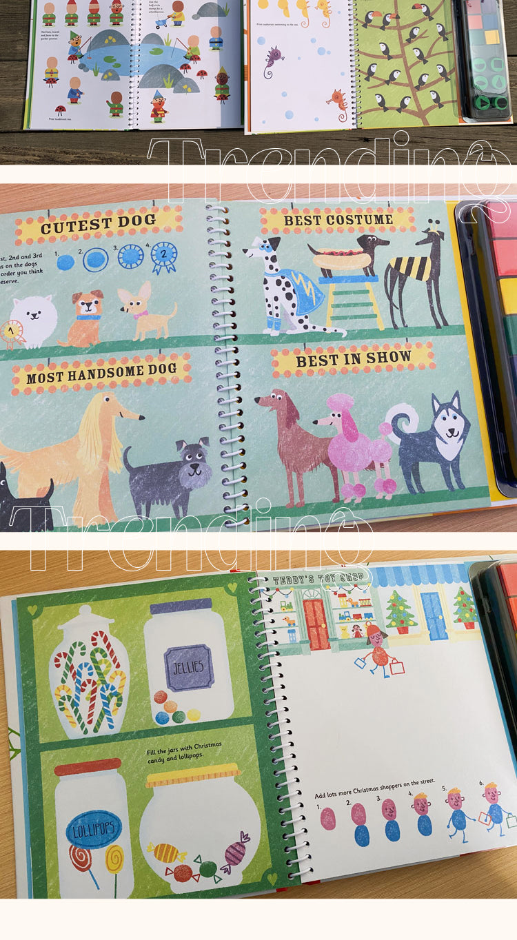 Cute Fingerprint Activities DIY Painting Book