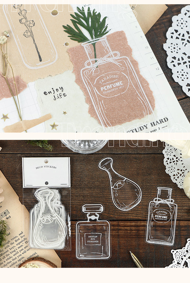 Product Display of Simple Glassware Transparent PET Sticker-2