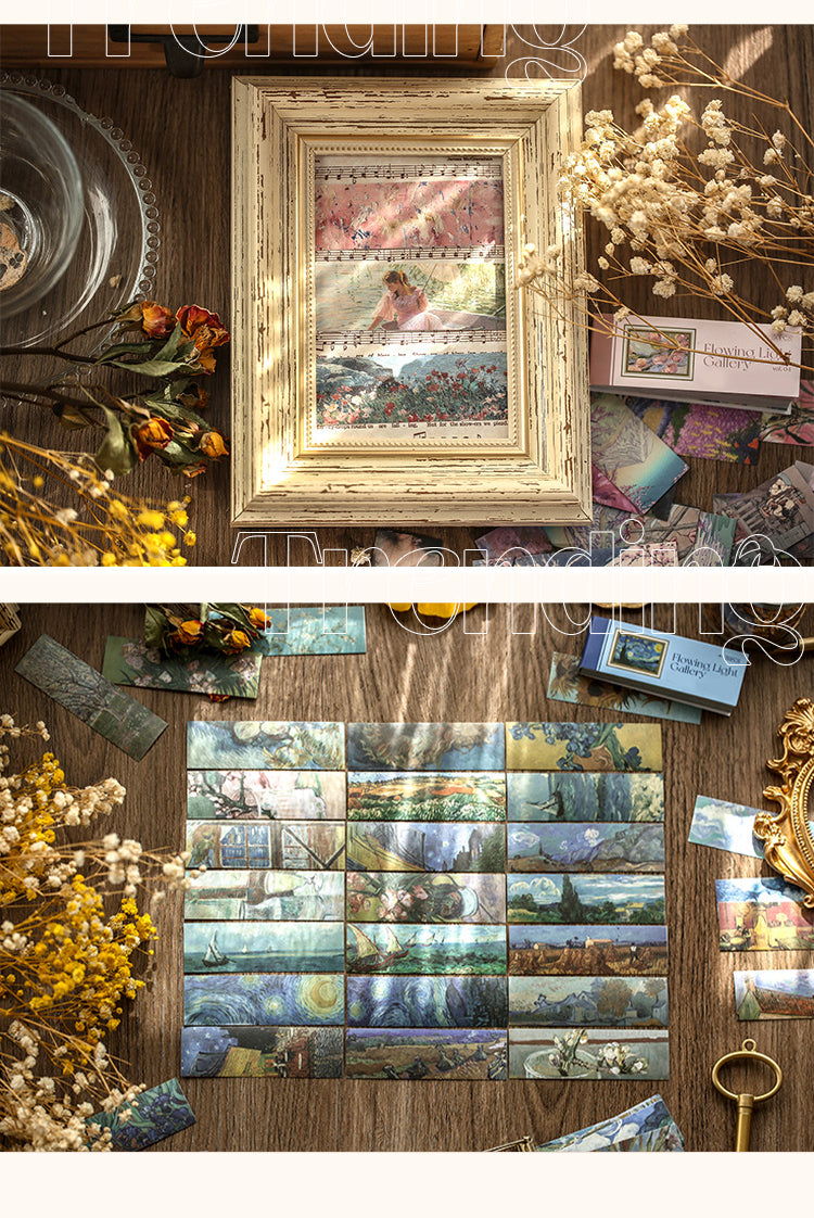 Flowing Light Gallery Oil Painting Mini Washi Sticker Book