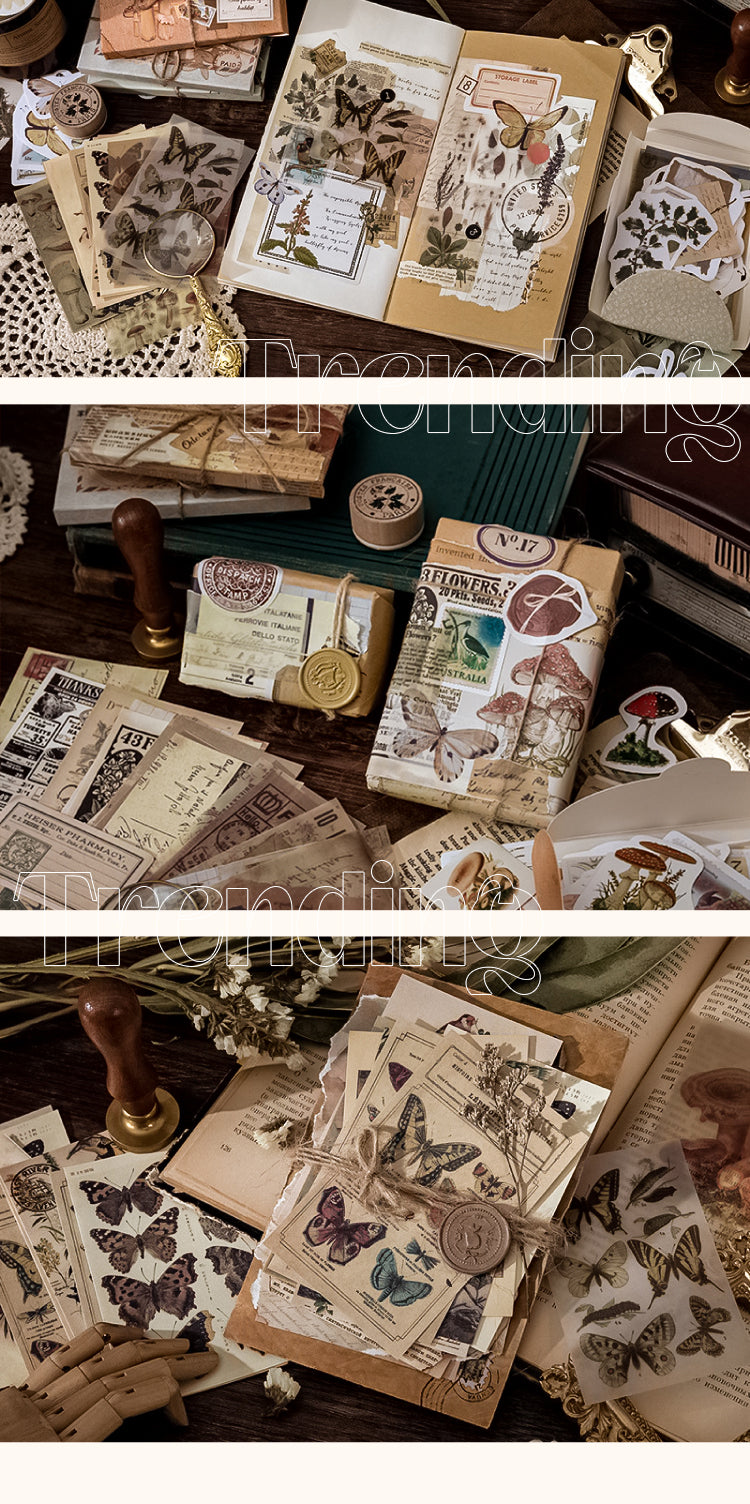 Vintage European-Style Journal Sticker Pack