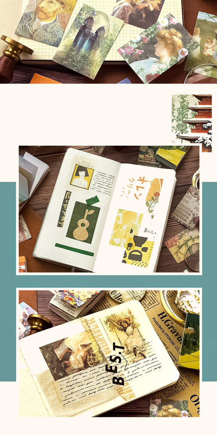 Creative Vintage Mini Washi Sticker Pad Book