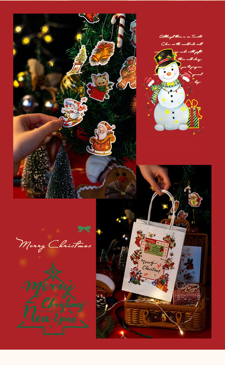 Product Display of Christmas Party Night Cute Bronzing Sticker 3