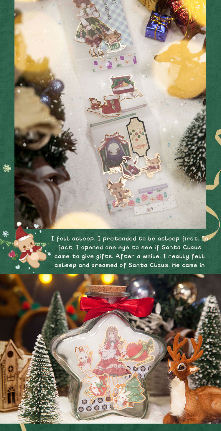 Bronzing Washi Sticker Book Christmas Greeting Book Series - Temu