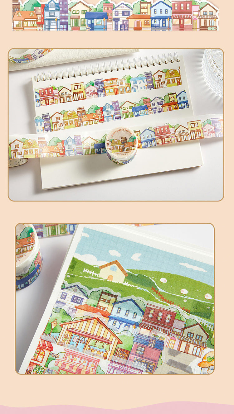 Cute Cartoon Irregular Shape Landscaping Washi Tape